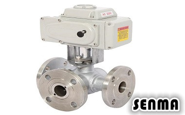 电动三通法兰球阀Q944F